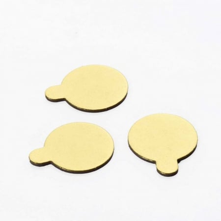 قواعد كيك دائري ذهبي واسود-6سم