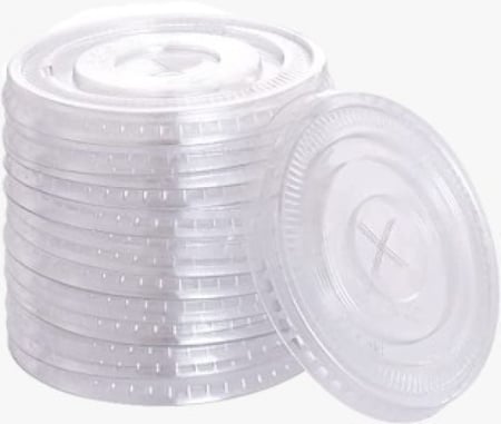 غطاء أكواب بلاستيك مسطح شفاف