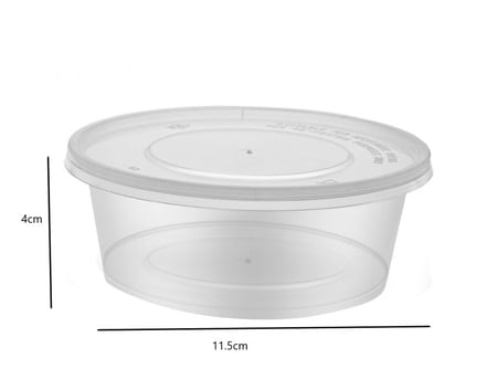 علب ميكرويف بلاستيك شفاف مع غطاء