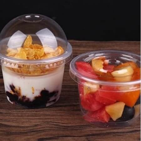 غطاء قبة بلاستيك شفاف للأكواب الورقية واكواب الآيسكريم والعصائر-95مم/8أنز / العدد 25 غطاء