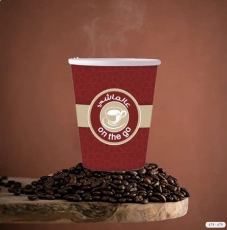 كوب ورق أحمر للقهوه