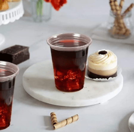 كأس بلاستيك شفاف 12 أنز / العدد 50 كاس