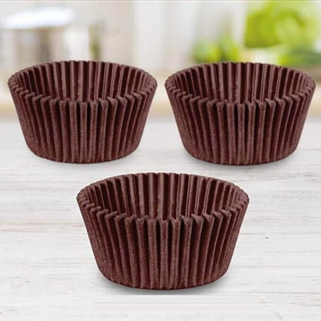 ورق كب كيك بني -مقاس 3.5*2.5*5سم / العدد 1000 حبة