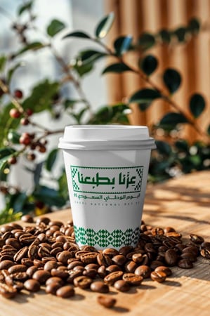 أكواب ورقيه  مقاس 9 أنز لليوم الوطني 95 / العدد 25 كوب