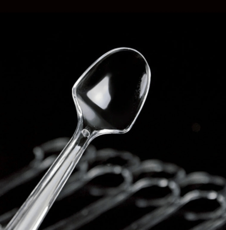 ملاعق شفاف للطعام - 165مم/العدد 120 ملعقة