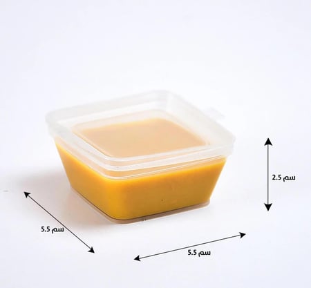 علب صوص مربع  شفاف بغطاء متصل حجم 35 مل / العدد50