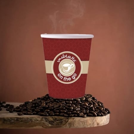 اكواب ورقية احمر للقهوة