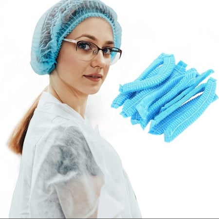 غطاء رأس أزرق شفاف