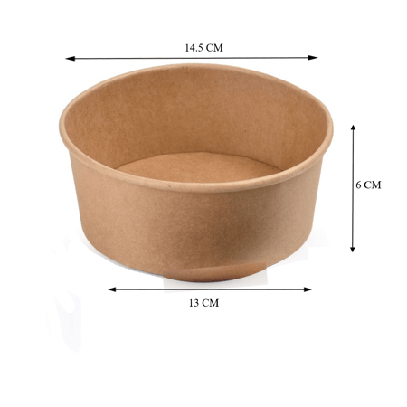 زبدية ورق كرافت بني بغطاء -24أنز/ العدد 25 حبة