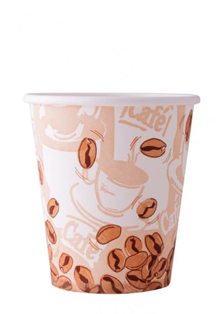 كوب ورق بتصميم كافيه للمشروبات الساخنة