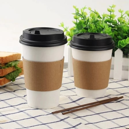 حزام ورقي بني للأكواب