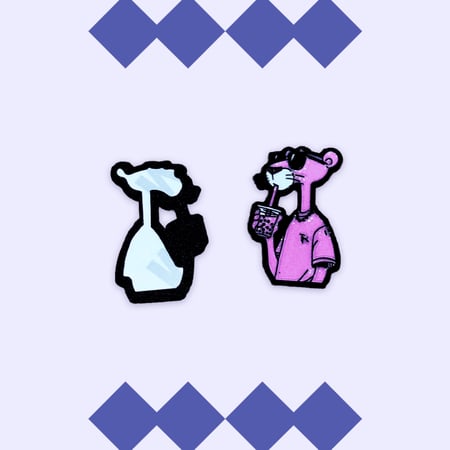 ستيكر حديد - بينك بانثر ( النمر الوردي)