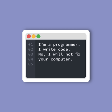 ستيكر لابتوب - I'm a programmer
