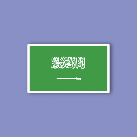 استكر جوال علم المملكة العربية السعودية