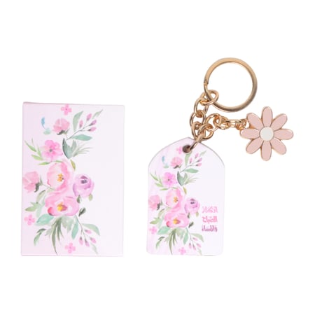 تعليقة أذكار الصباح والمساء وردي مزينة بالزهور