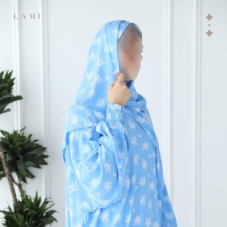 شرشف صلاة مشجر ازرق