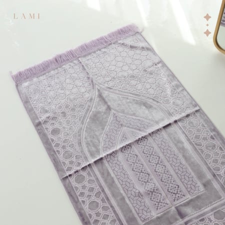 سجادة صلاة حرير - موف