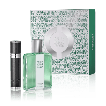 طقم كارون بور ان هوم 125 مل + عطر كارون للسفر 12 مل عبوة جلدية فاخرة قابلة للتعبئة