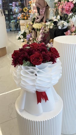 باقة الفستان احمر