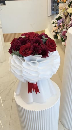 باقة الفستان احمر