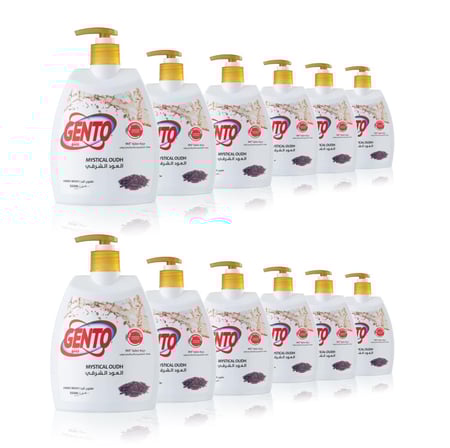 جنتو صابون اليد العود الشرقي 500 مل - 12 حبة