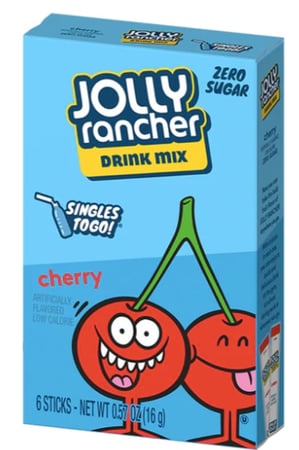 Jolly Rancher – منكهات ماء بنكهات الكرز - 6 اظرف لكل علبة