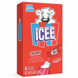 Singles To Go - ICE- منكهة مياة ايس سلاش خاليه من  السكر - نكهة الكرز- ٦ اظرف