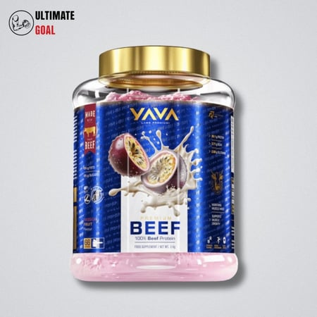 Yava Labs Premium Beef Protein Passion Fruit – يافا لابس بروتين بيف بريميوم نكهة الباشن فروت