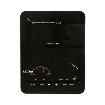 كريبتون موقد غاز كهربائي 2000 واط أسود