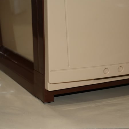 جوهره أدراج تخزين بلاستيك بيج/ بني 4 أدراج