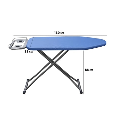 طاولة كوي سول ستار قماش ازرق مقاوم للحرارة 110*33 سم