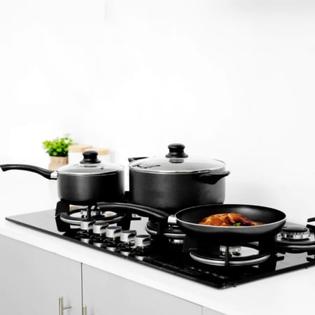 طقم قدور رويال فورد المنيوم 7 قطعة اسود RF8948