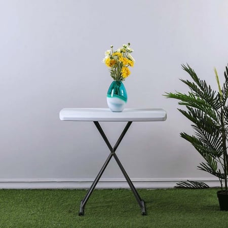 طاولة فايبر مستطيل رجول حديد سفط  85*8*51.5 سم