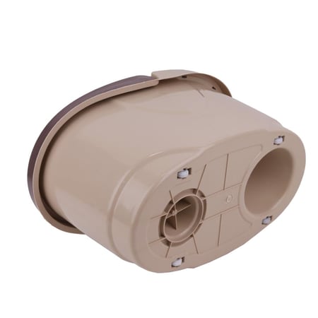 ممسحة ارضيات دوارة مع حوض للماء بعجلات لون بيج