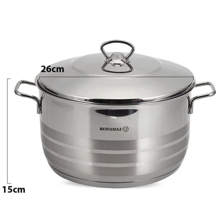 قدر ستيل كوركماز  8 لتر A1908