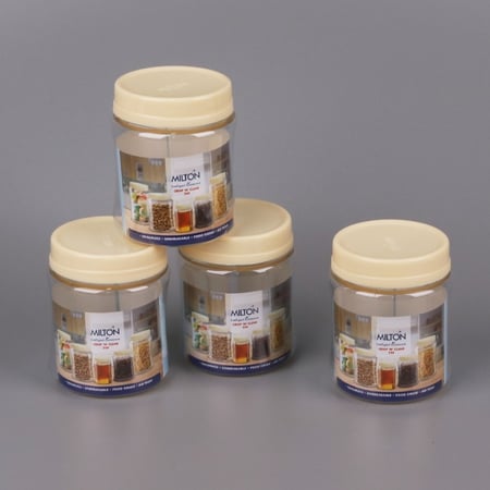 ميلتون برطمان بلاستيك 250 مل مجموعة 4 قطع دائري EX05265