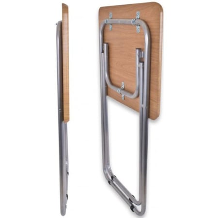 طاولة خشب مربع  و حديد، طاولة تخييم قابلة للطي من سوول ستار مقاس 80*80*70سم 101545