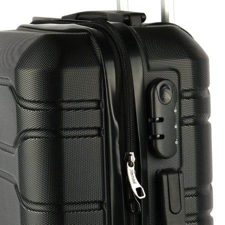 شنط سفر  فايبر لون أسود مقاس 20