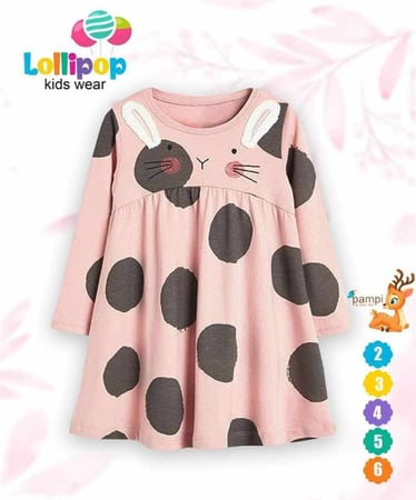 فستان بناتي قطن خريفي