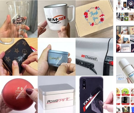 طباعة استيكرات UV-DTF مقاس 30cmx100cm