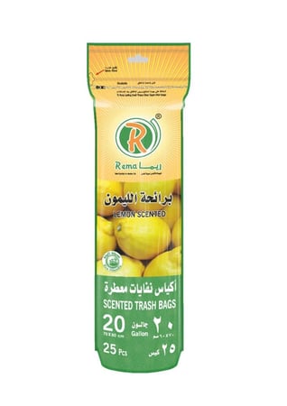 اكياس نفايات معطره 20 جالون ليمون