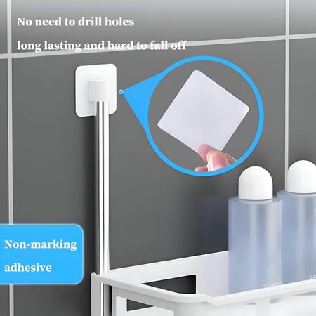 رفوف معلقة ثلاثية – بلاستيك أبيض – 3 طبقات – AL-8856