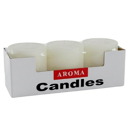 شموع بيضاء من عالم الوسام – 1 كرتون × 3 حبات