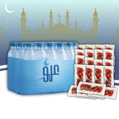 بكج شدة ماء + ٢٠ ظرف تمر