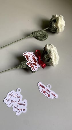 كروشيه روز أبيض