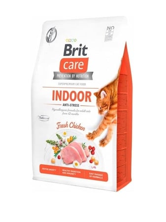 بريت كير طعام جاف للقطط المنزلية البالغة مضاد للتوتر بالدجاج 2 كغ