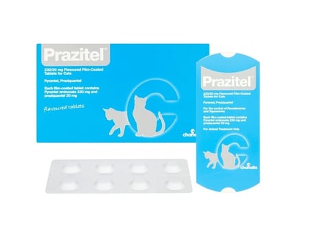 برازيتيل أقراص 20/230 مجم مغلفة بنكهة للقطط- تباع بالحبة