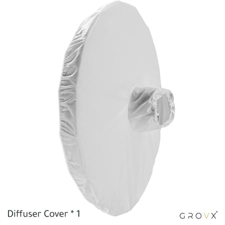 ديب أمبريلا تصوير سيلفر 165 سم بارابوليك مع مشتت – GROVX UB-XL 165