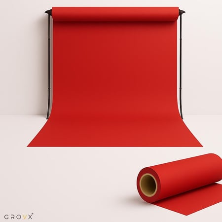 خلفية ورق تصوير لون احمر غامق استوديو احترافية - رول كبير مقاس 2.72 متر × 11 متر