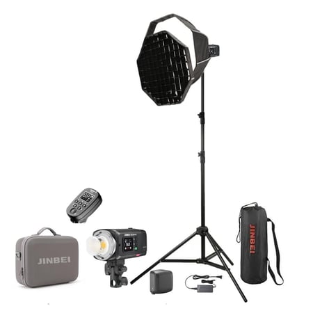 فلاش استوديو تصوير احترافي Jinbei HD-250 MAX لاسلكي – باكيج متكامل 220 واط